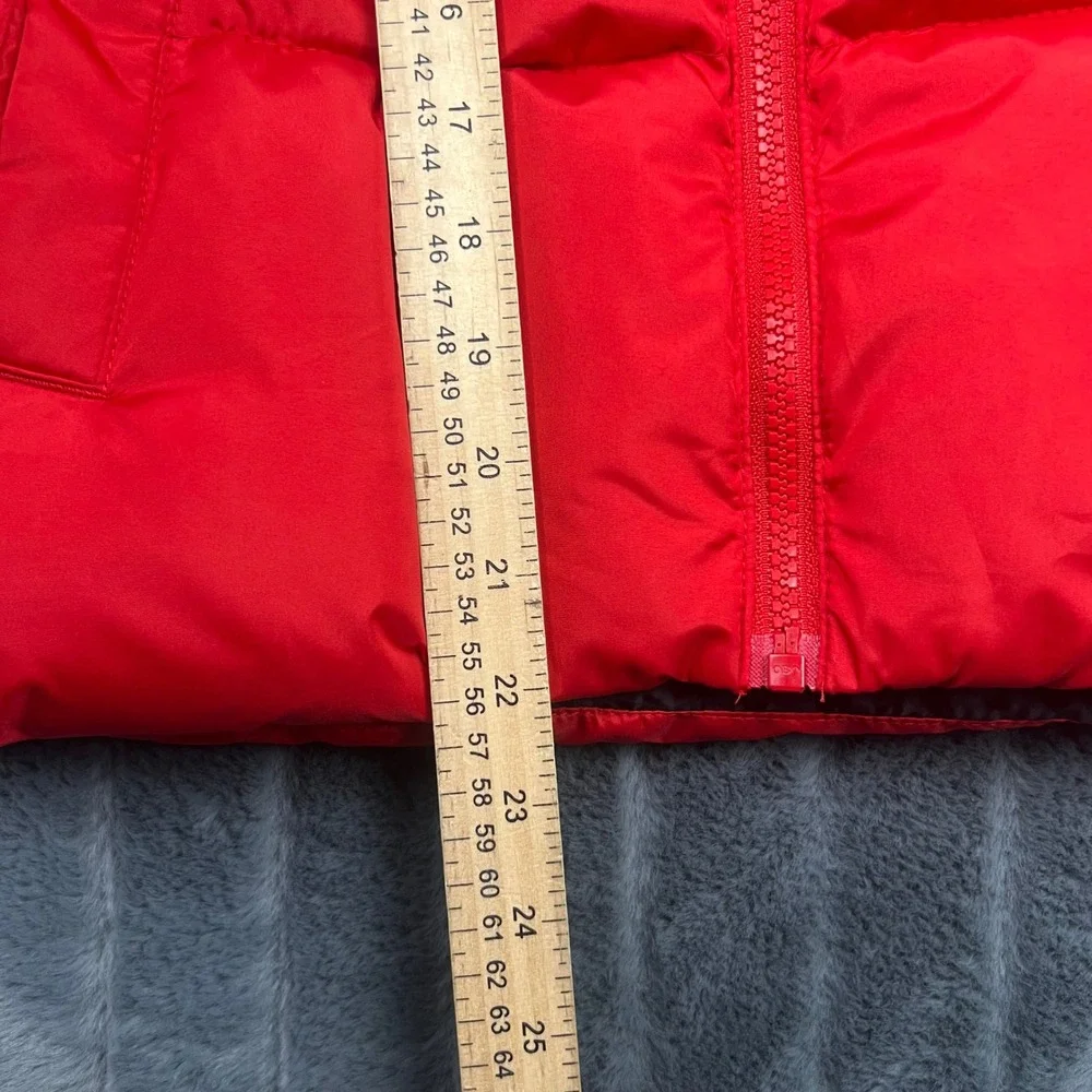Old Navy Kids Red Puffer Vest Size L 10-12 Quilted Sleeveless Jacket Zip Up